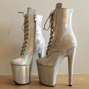 8" Ankle Boots - Holographic