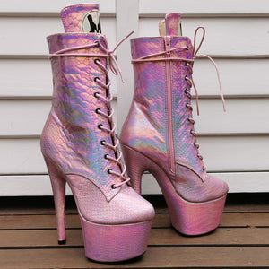 7" Ankle Boots - SS Holo Print