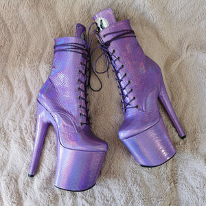 8" Ankle Boots - SS Holo Print
