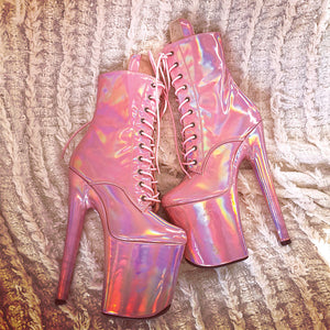 8" Ankle Boots - Holographic