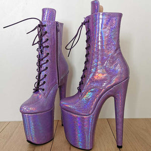 7" Ankle Boots - SS Holo Print