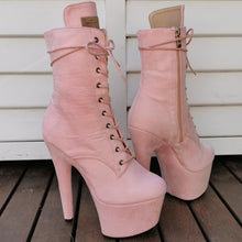 Load image into Gallery viewer, 7&quot; Ankle Boots - Suede Pink
