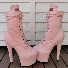 Load image into Gallery viewer, 7&quot; Ankle Boots - Suede Pink
