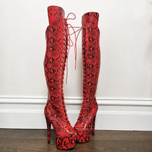 Load image into Gallery viewer, 7&quot; Knee High - Snakeskin PU

